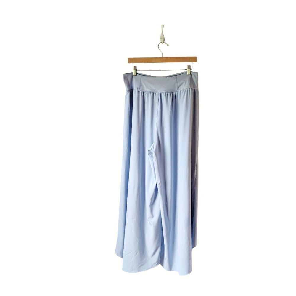 High Waisted Back Waistband Pocket Palazzo Flowy‎ Split Wide Leg Casual Pants XL - Picture 5 of 11